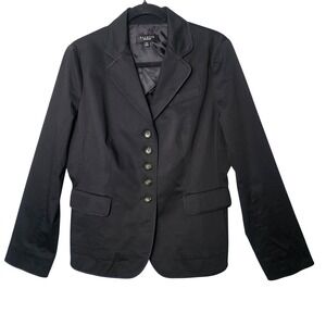Talbots Womens 5-Button Tailored Blazer Size 10 Black Classic Professional‎ Work